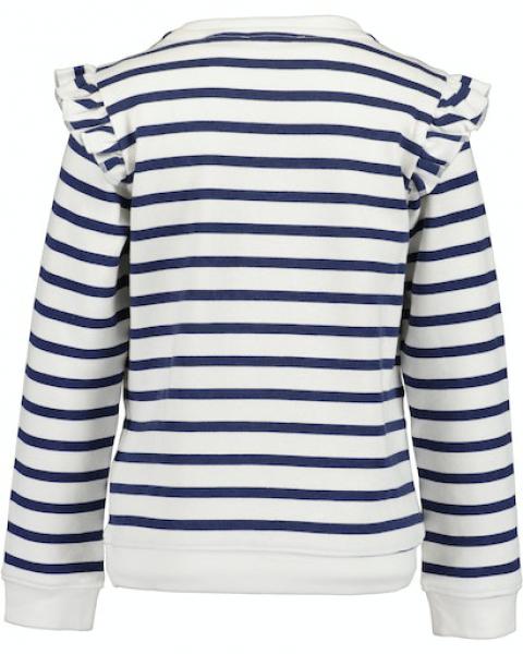 Sweater Blume blau gestreift 122